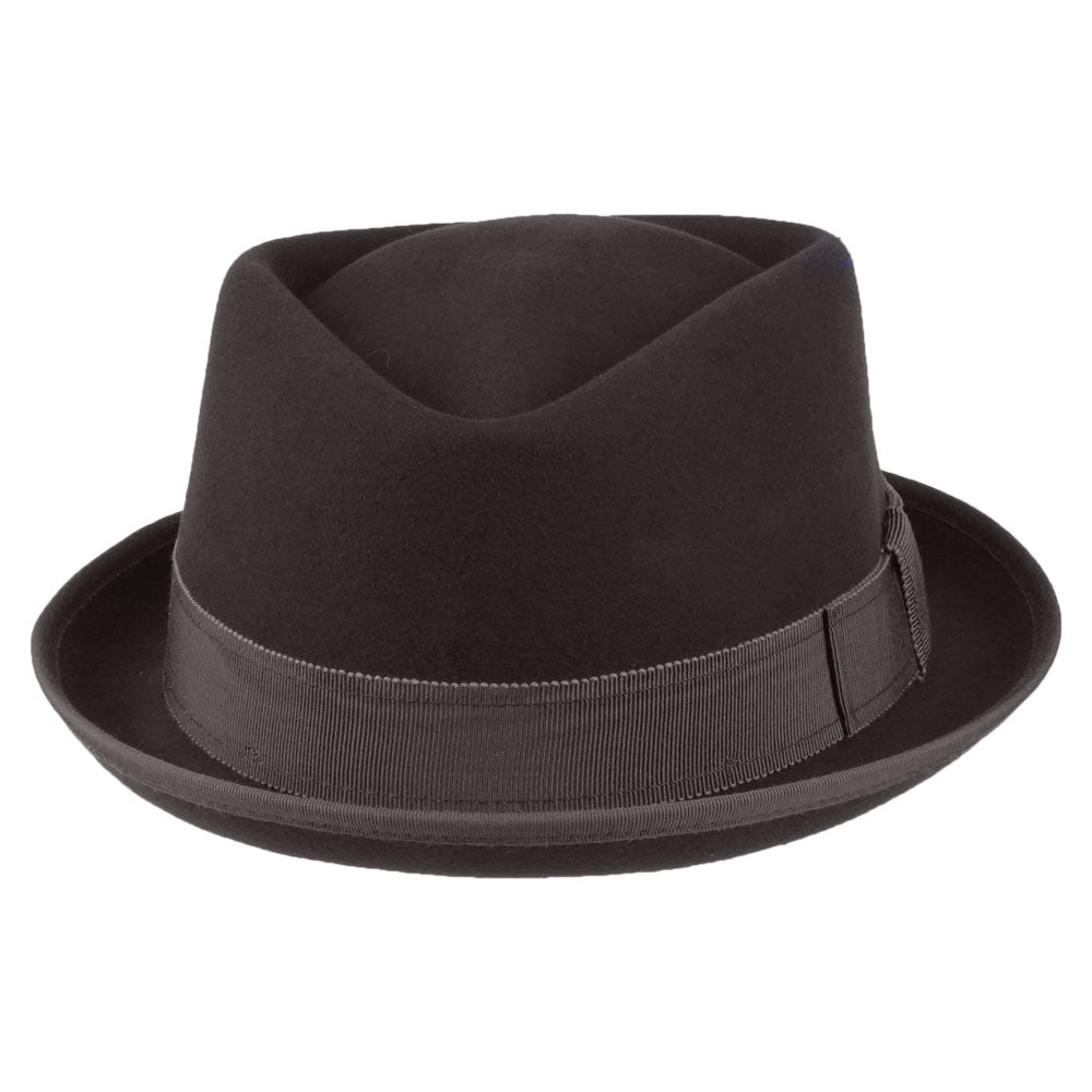 Stetson Hats Wool-Cashmere Diamond Crown Pork Pie Hat - Brown