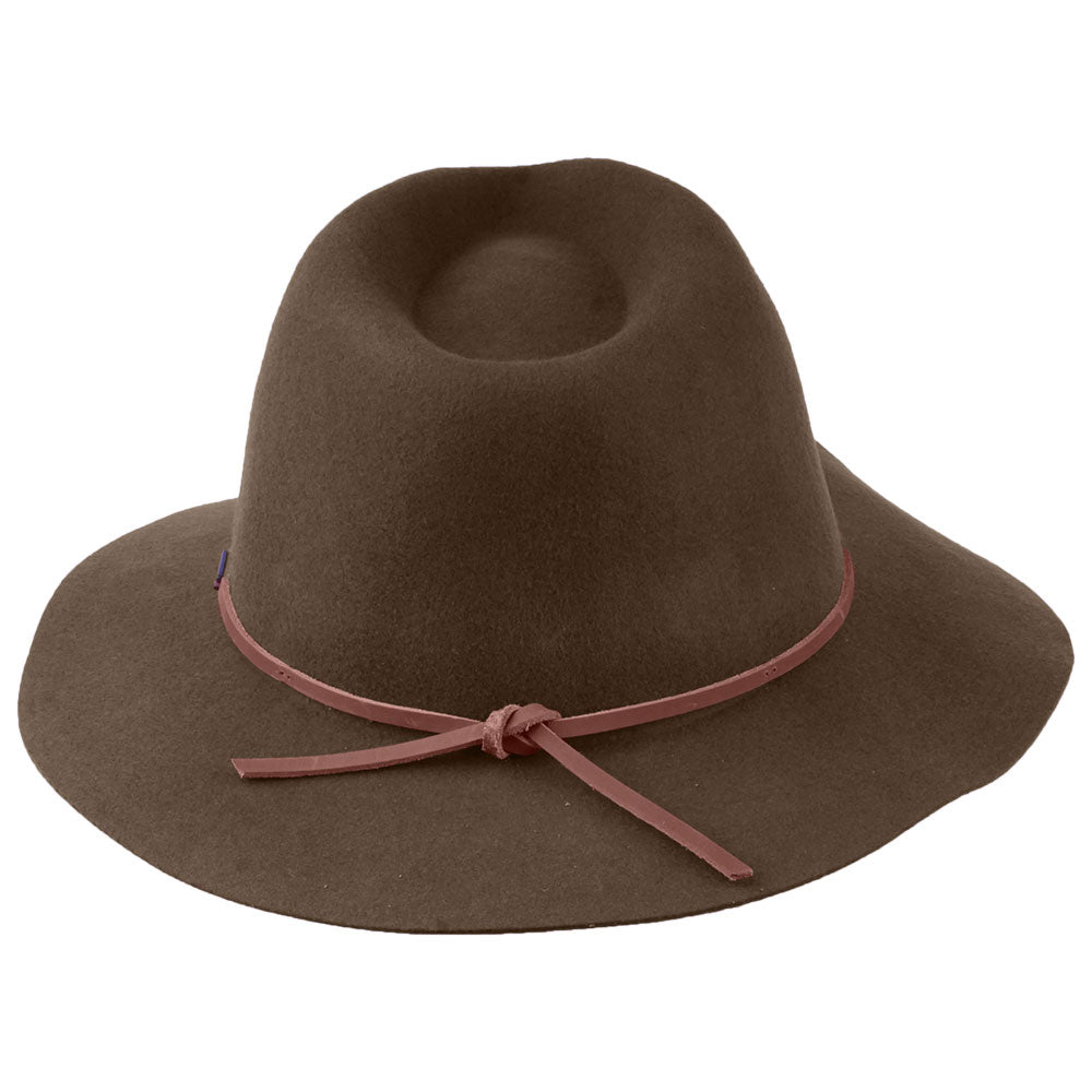 Brixton Hats Wesley Packable Wool Felt Fedora Hat - Coffee