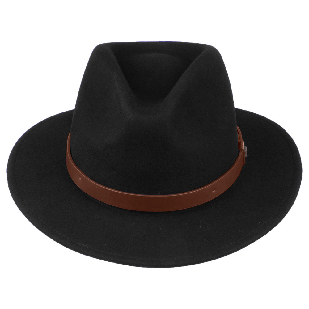 Brixton Hats Messer Wool Felt Fedora Hat - Black