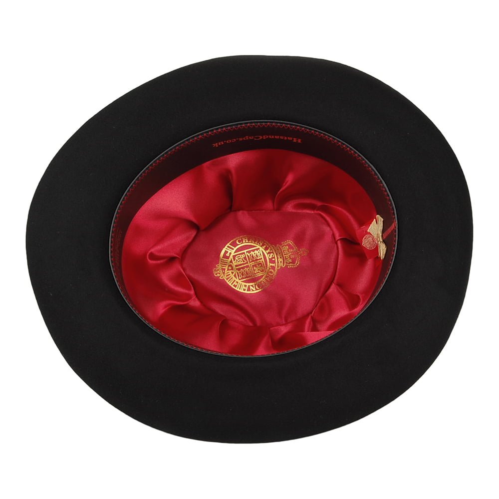 Christys Hats Canterbury Beaver Felt Fedora Hat - Black