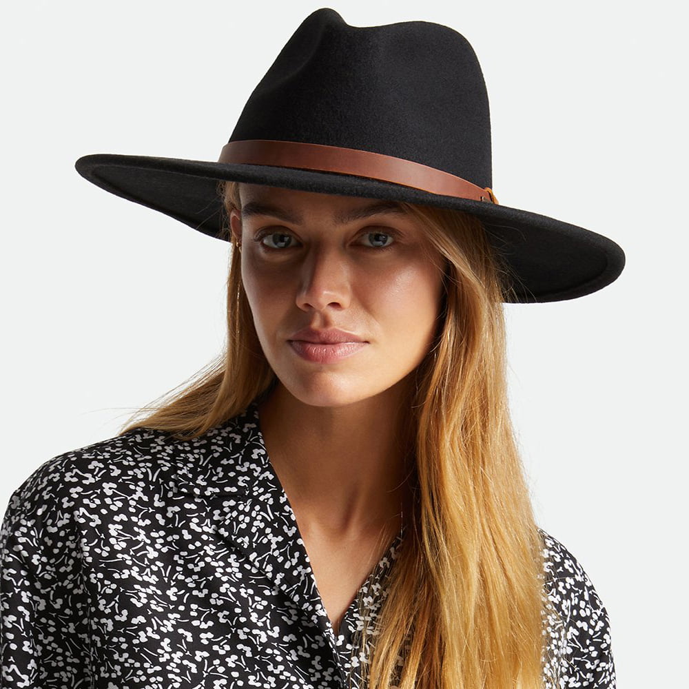 Brixton Hats Field Proper Wool Felt Outback Hat - Black