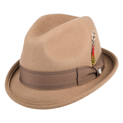 Brixton Hats Gain Wool Felt Trilby Hat - Khaki