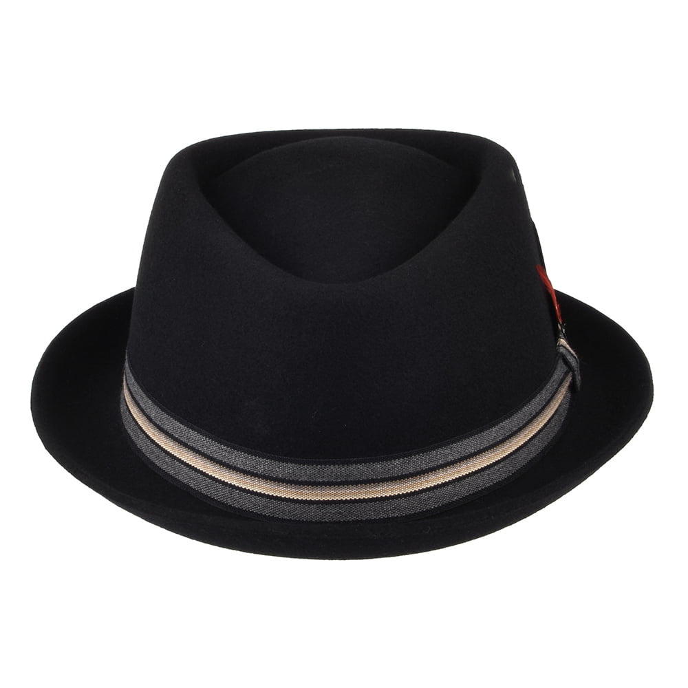 Stetson Hats Diamond Wool Felt Trilby Hat - Black