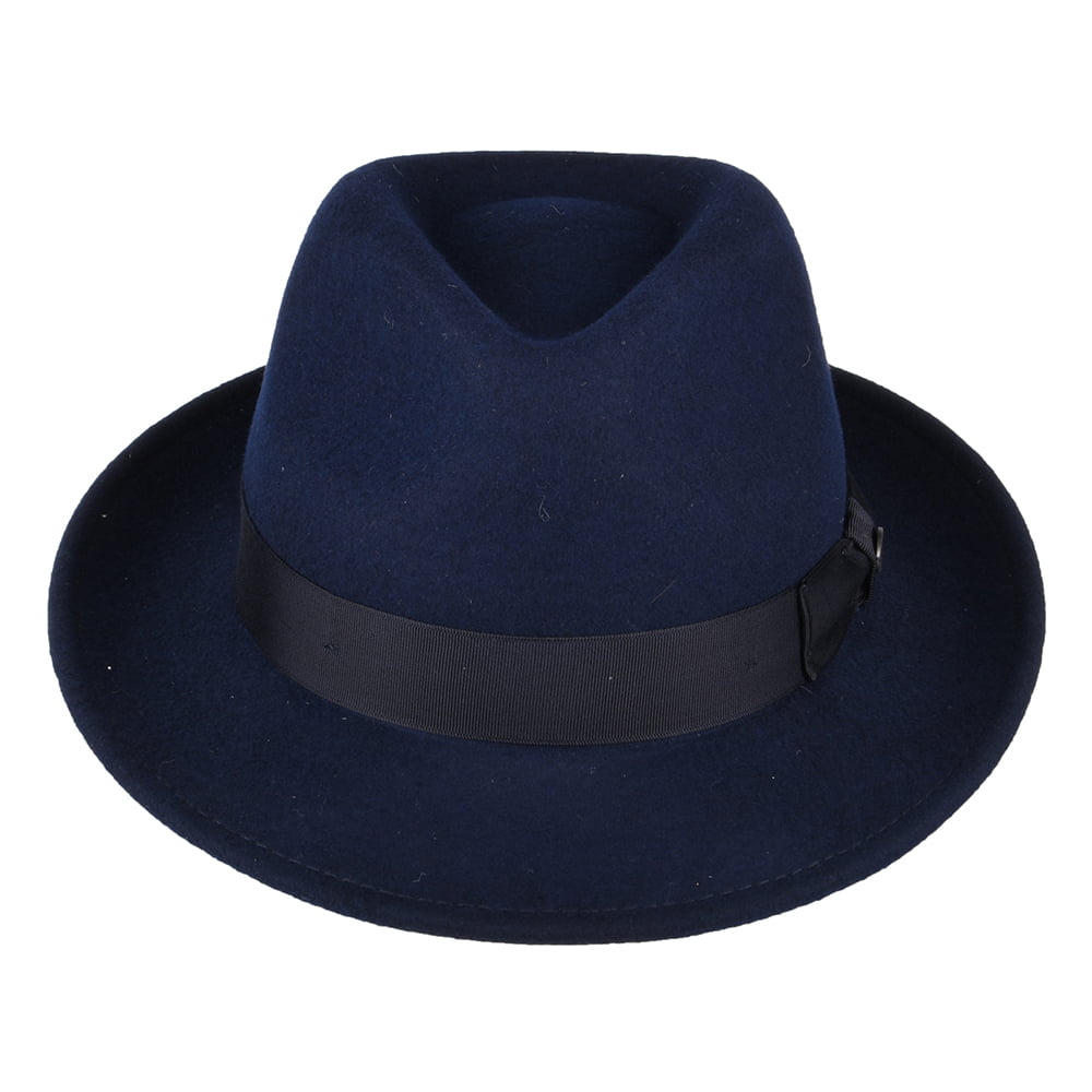 Bailey Hats Maglor Wool Felt Trilby Hat - Navy Blue