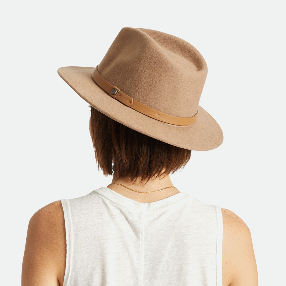 Brixton Hats Messer Wool Felt Fedora Hat - Desert Sand