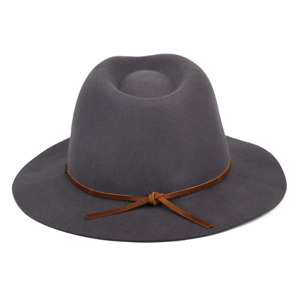 Brixton Hats Wesley Wool Felt Fedora Hat - Grey