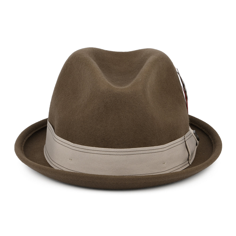 Brixton Hats Gain Wool Felt Trilby Hat - Bark