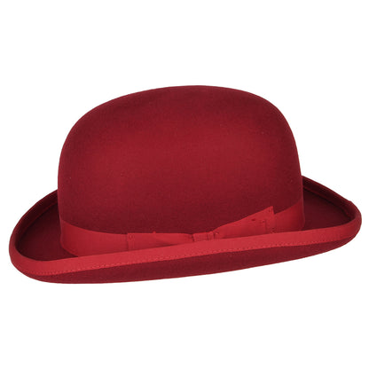 Denton Hats Wool Felt Bowler Hat - Red