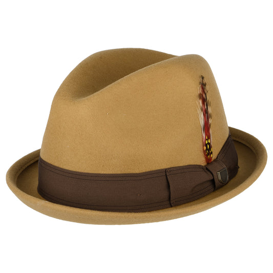 Brixton Hats Gain Wool Felt Trilby Hat - Desert Sand