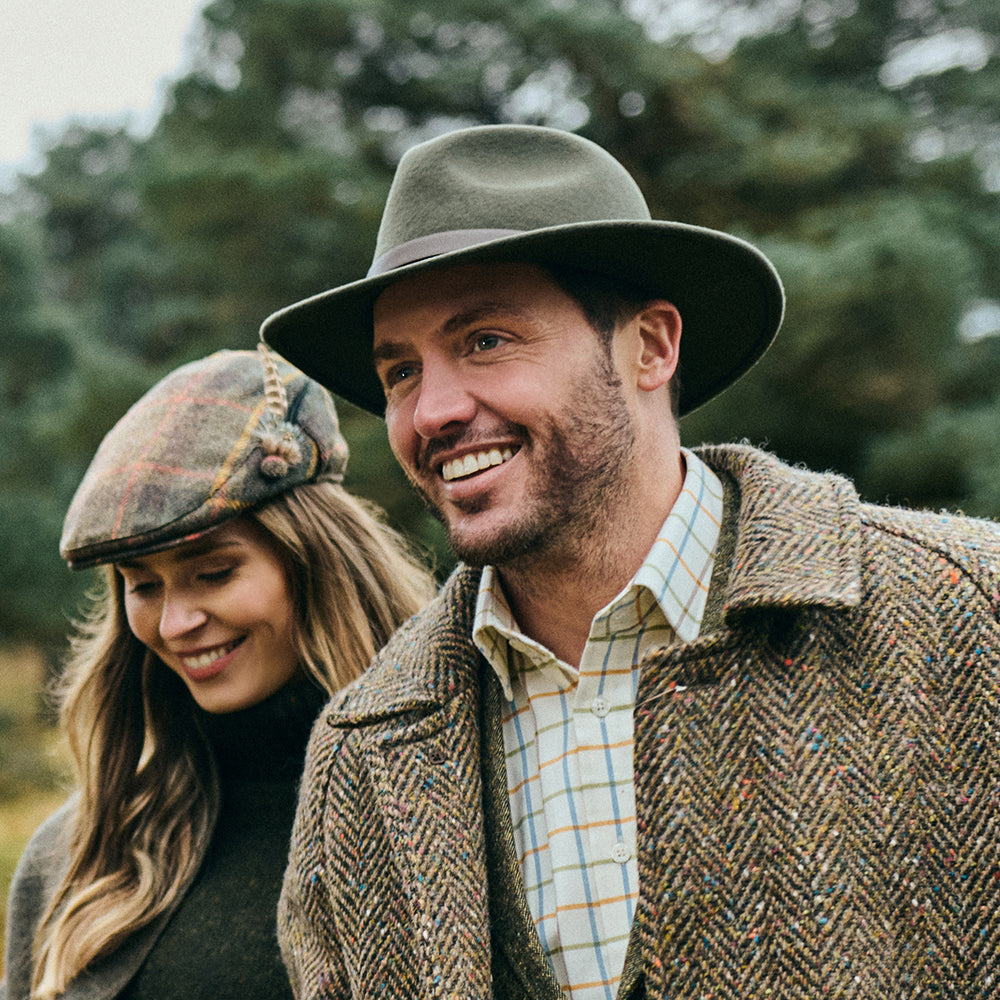 Failsworth Hats Adventurer Showerproof Fedora Hat - Grass Green