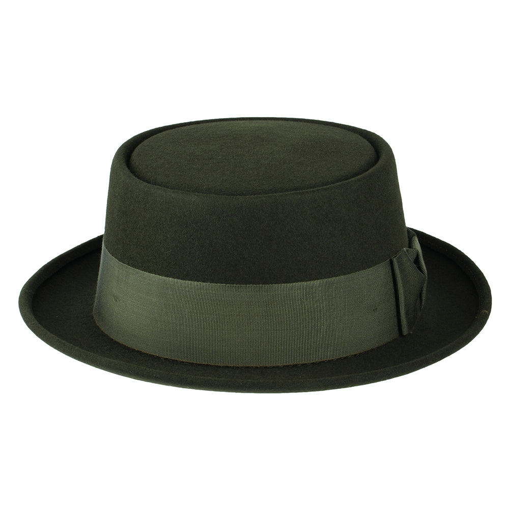 Christys Hats Monk Fur Felt Pork Pie Hat - Forest