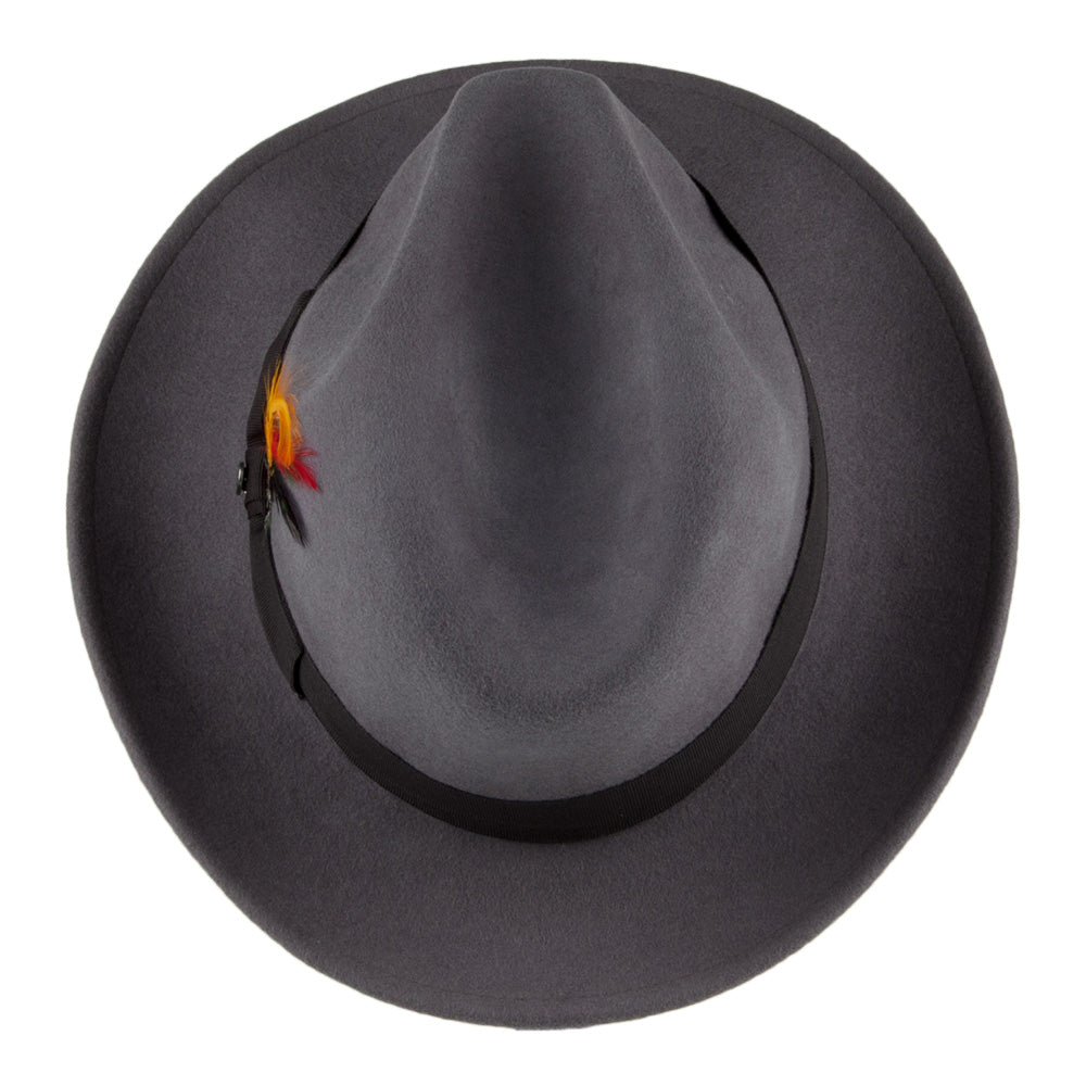 Jaxon & James Crushable Pinch Crown Fedora - Grey