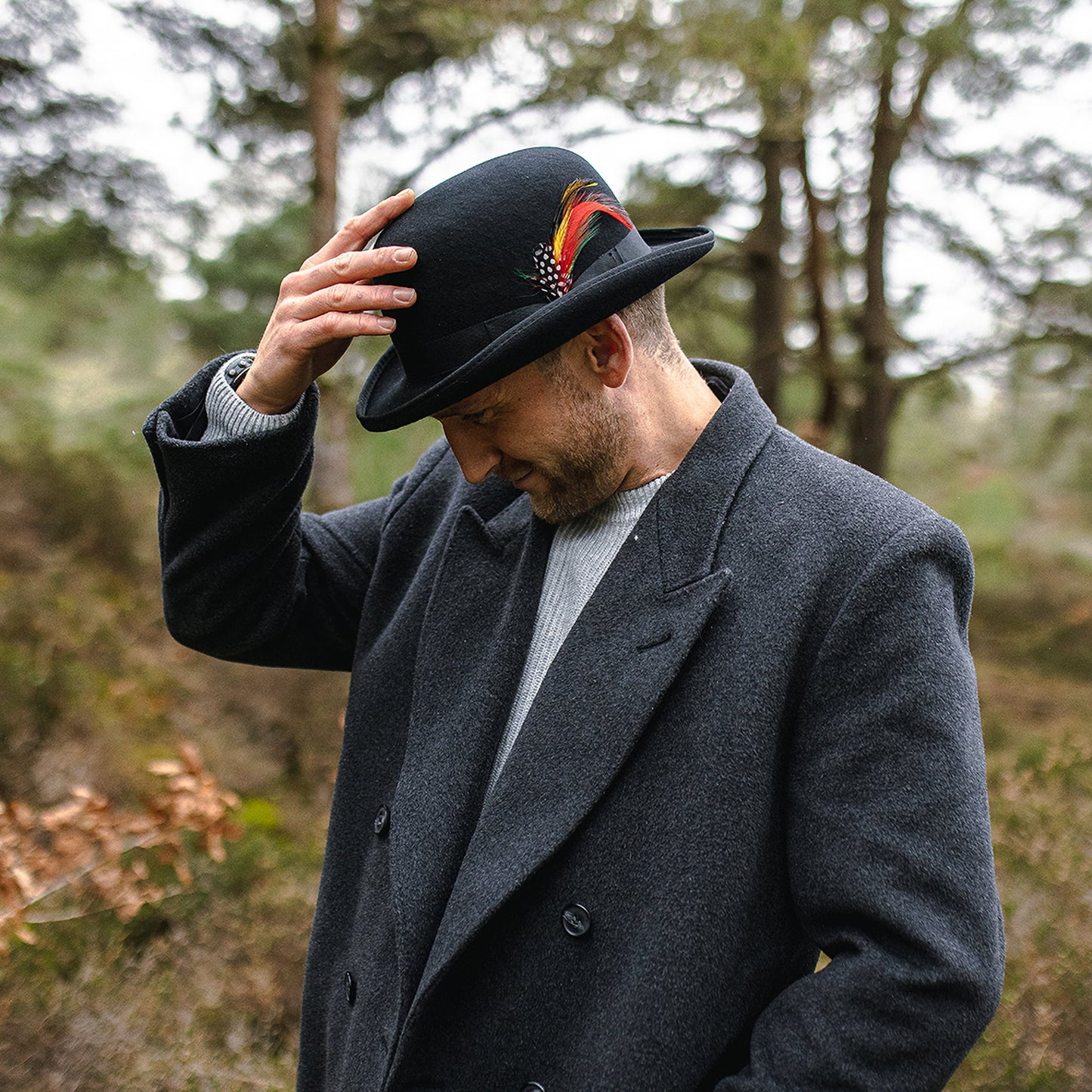 Jaxon & James Wool Felt English Bowler Hat - Black