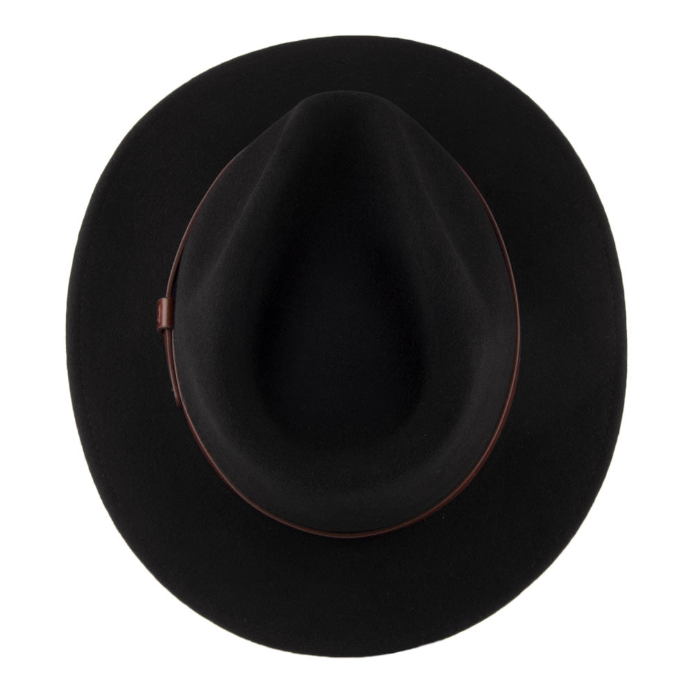 Brixton Hats Messer Fedora - Black with Brown Band