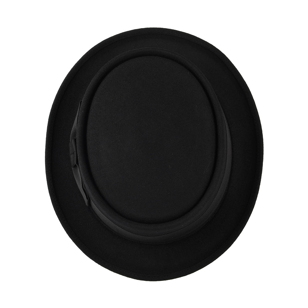 Christys Hats Monk Fur Felt Pork Pie Hat - Black