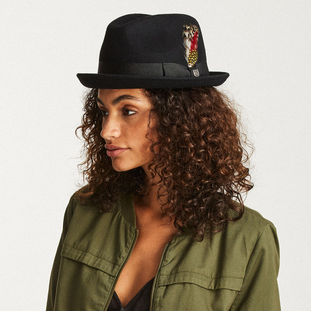 Brixton Hats Gain Trilby Hat - Black