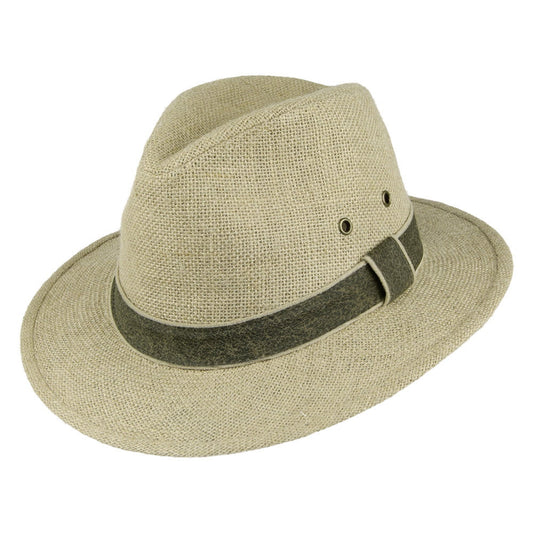 Dorfman Pacific Hats Hemp Safari Hat - Beige
