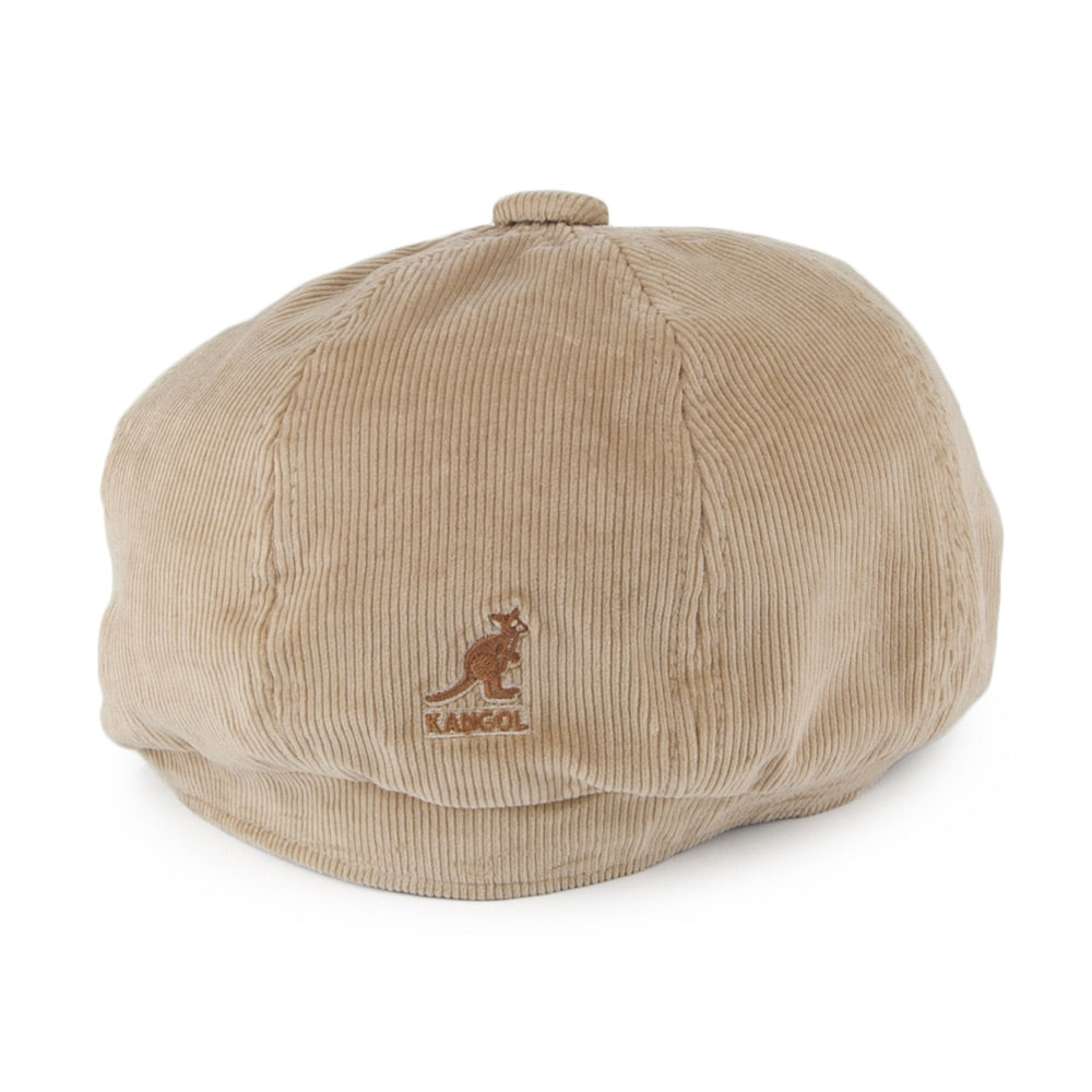 Kangol Hawker Corduroy Newsboy Cap - Beige