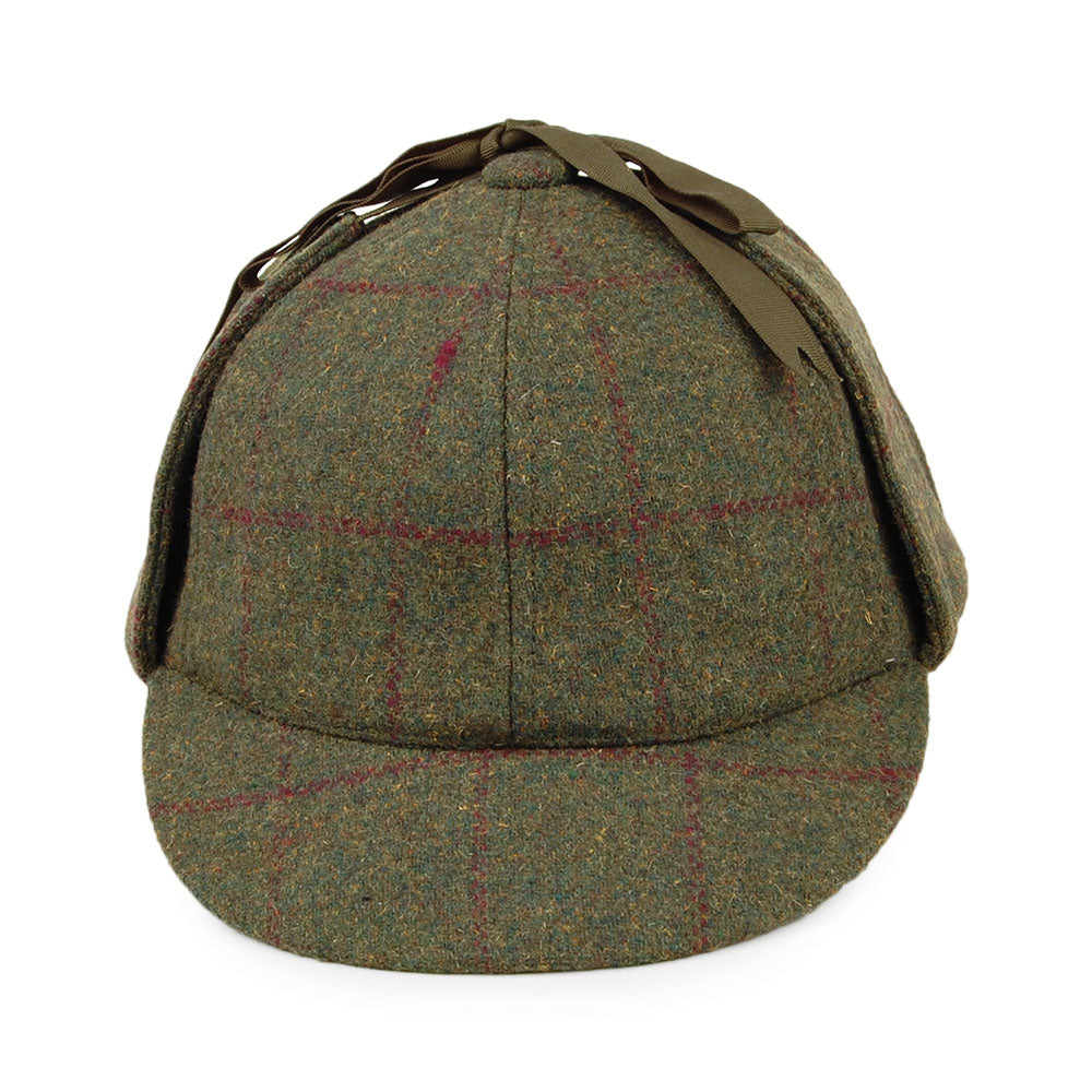 Denton Hats Sherlock Holmes Wool Deerstalker Hat - Olive-Multi
