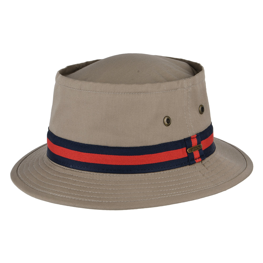 Stetson Hats Fishermans Bucket Pork Pie Hat - Beige