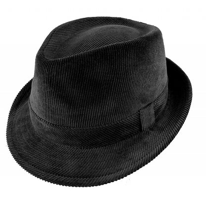 Jaxon & James Corduroy Trilby Hat - Black