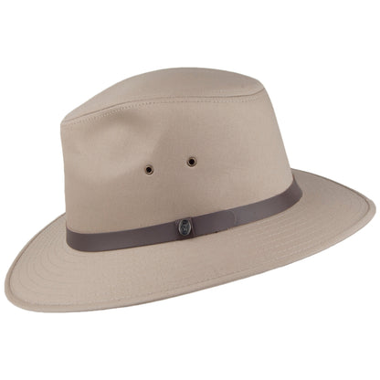 Jaxon & James Cotton Safari Fedora Hat - British Tan