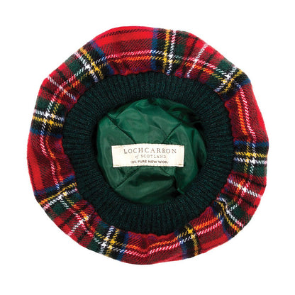 Lochcarron Of Scotland Lambswool Tam O' Shanter Hat - Royal Stewart - Red
