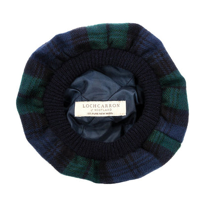Lochcarron Of Scotland Lambswool Tam O' Shanter Hat - Black Watch Modern