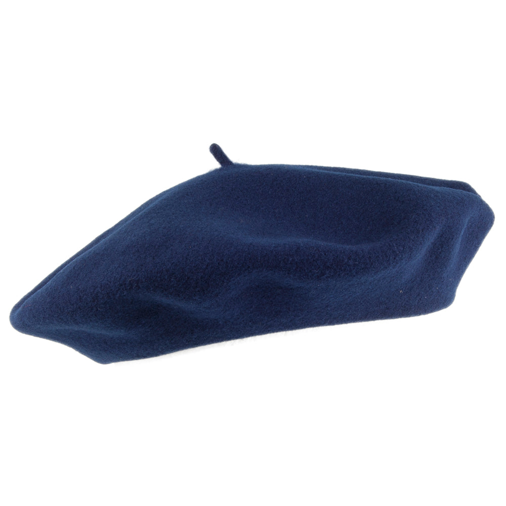 Laulhère Authentique Merino Wool Beret - Navy Blue
