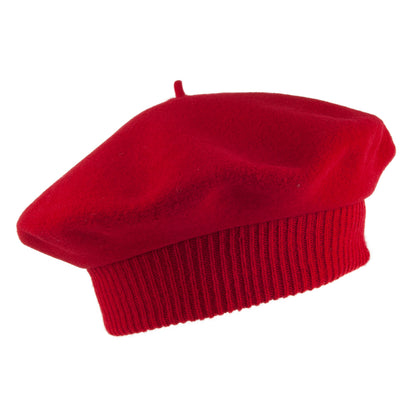 Héritage par Laulhère Hats Parisienne Merino Wool Beret - Red