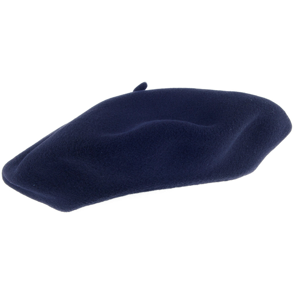 Héritage par Laulhère Hats Alpin Merino Wool Beret - Navy
