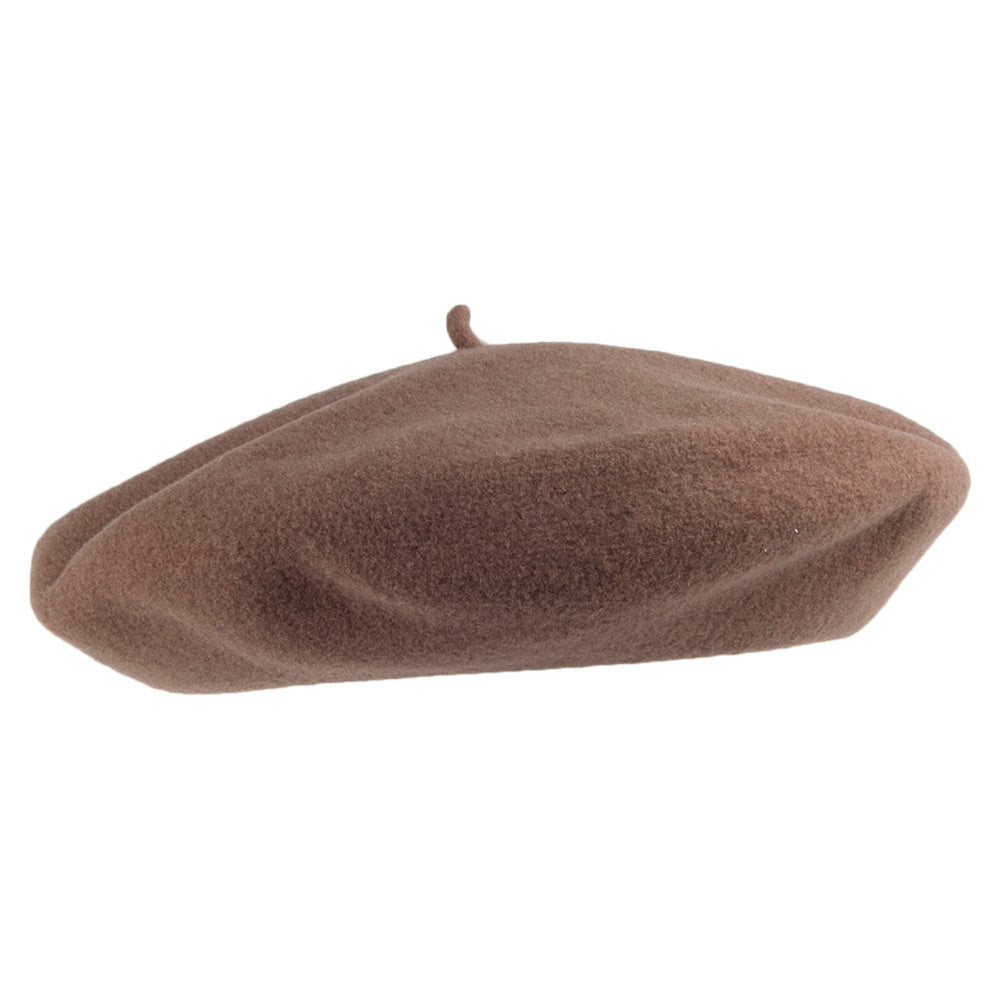 Laulhère Authentique Merino Wool Beret - Light Brown