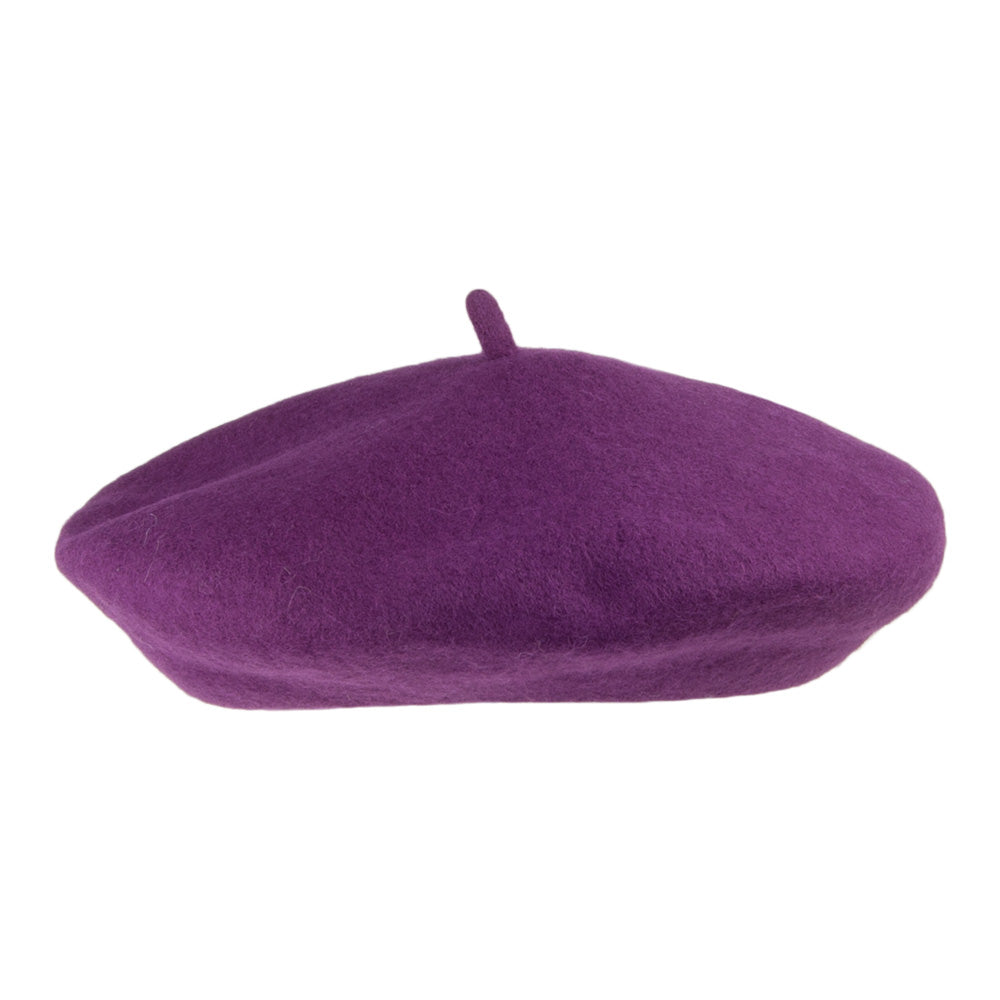 Wool Fashion Beret - Purple