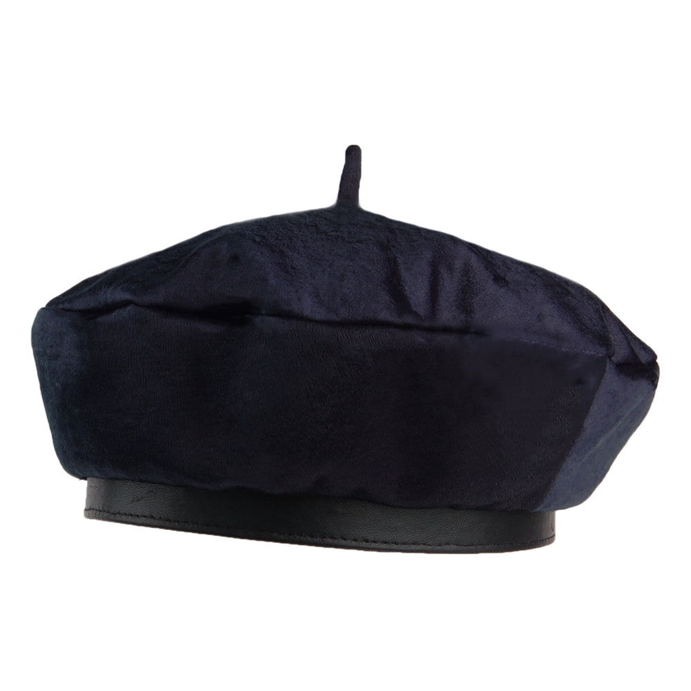 Brixton Hats Audrey II Satin Beret - Dark Navy