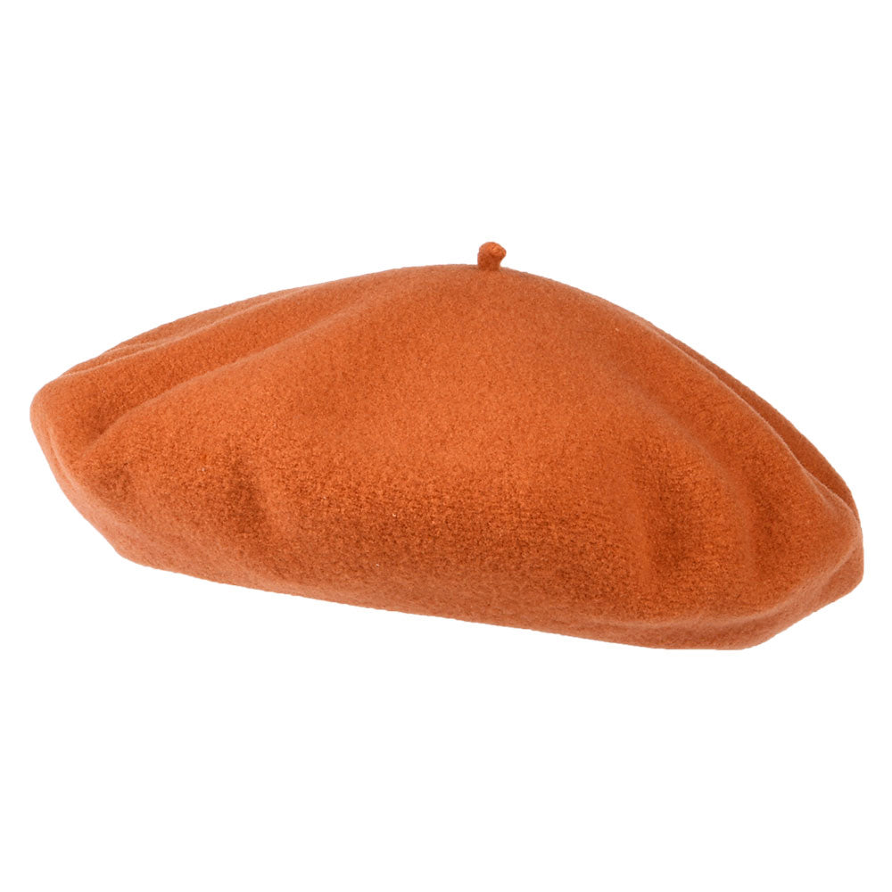 Laulhère Authentique Merino Wool Beret - Burnt Orange