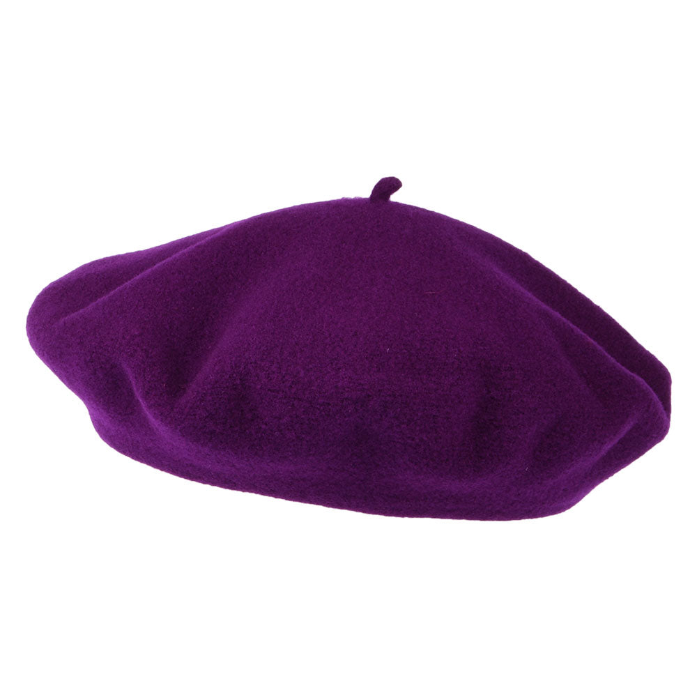 Laulhère Authentique Merino Wool Beret - Plum