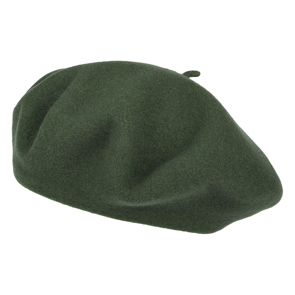 Laulhère Authentique Merino Wool Beret - Moss