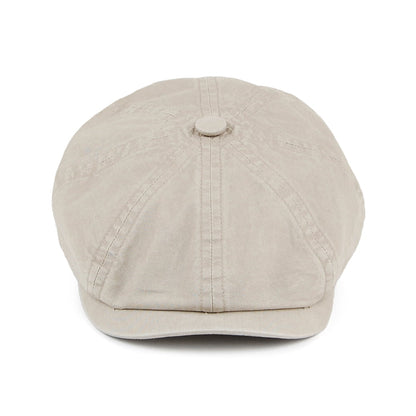 Stetson Hats Hatteras Washed Organic Cotton Newsboy Cap - Sand