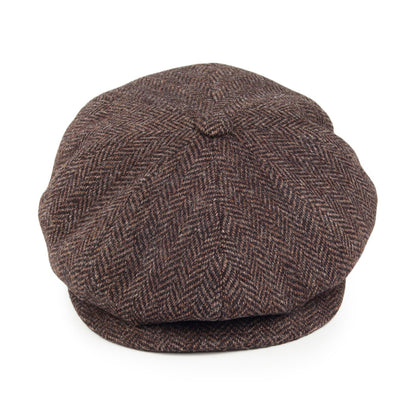 Bailey Hats Galvin Herringbone Wool Newsboy Cap - Brown