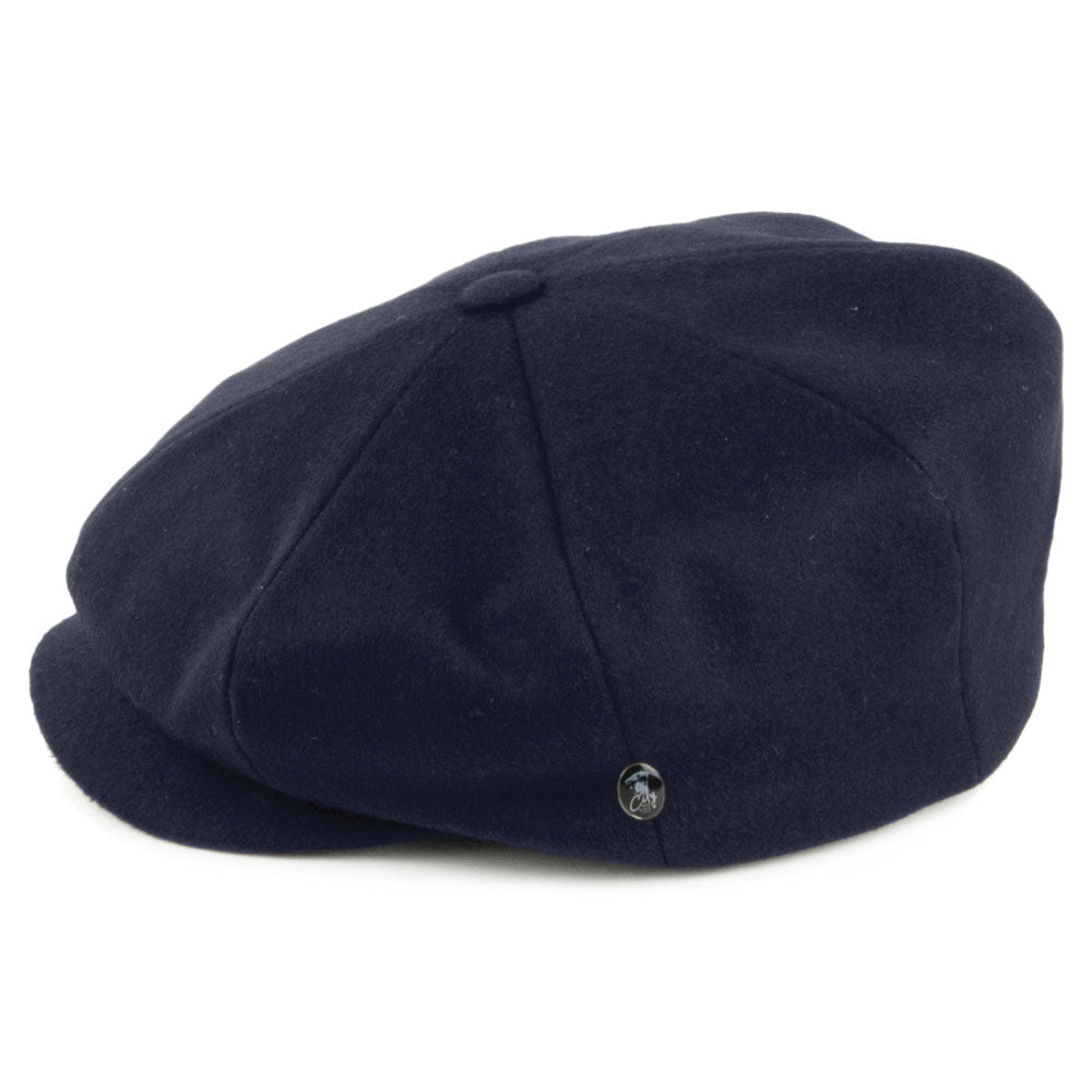 City Sport Loden Wool Newsboy Cap - Navy Blue