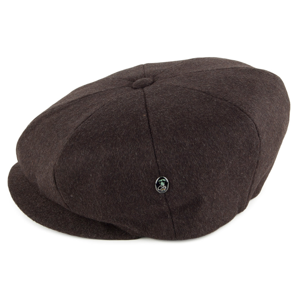 City Sport Loden Wool Newsboy Cap - Brown