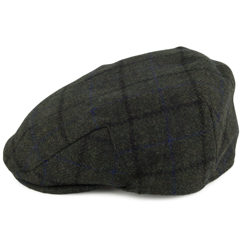 Barbour Hats Moons Tweed Flat Cap - Green