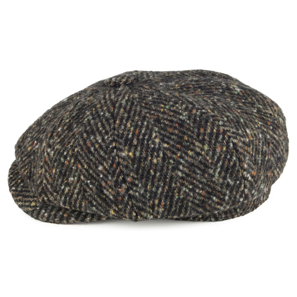 Olney Hats Chunky Herringbone Newsboy Cap - Olive