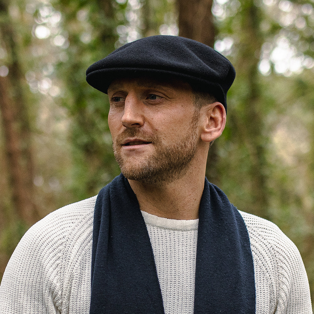 Kangol 504 Wool Flat Cap - Black