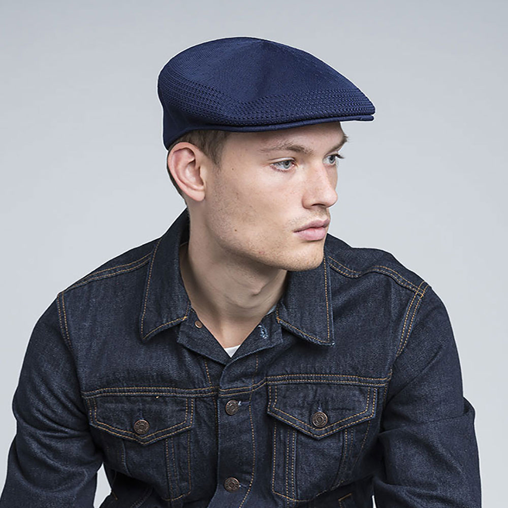 Kangol Tropic 504 Ventair Flat Cap - Navy Blue