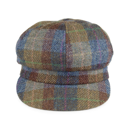 Failsworth Hats Harris Tweed Gabby Baker Boy Cap - Blue-Green