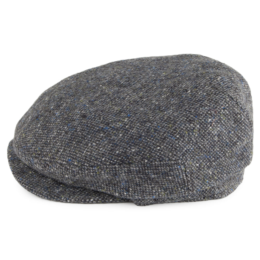Failsworth Hats Donegal Windsor Extended Bill Flat Cap - Blue-Grey