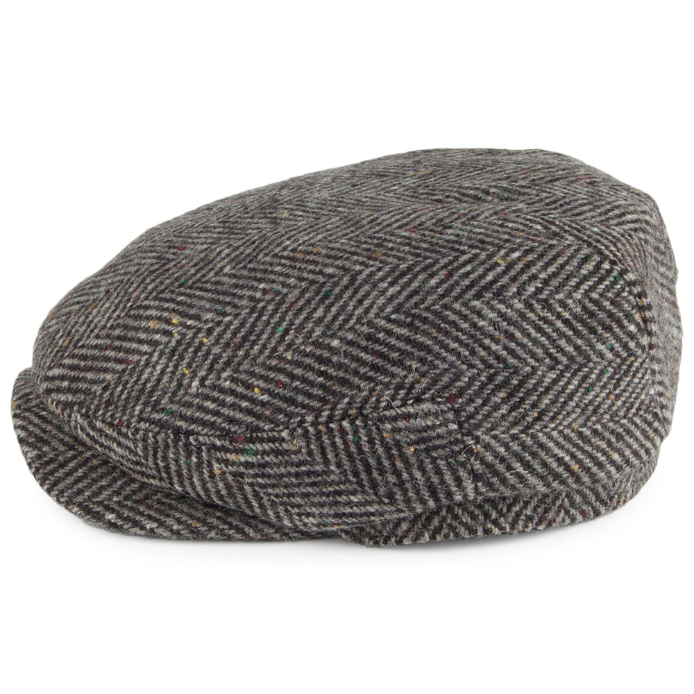 Failsworth Hats Donegal Windsor Extended Bill Flat Cap - Charcoal