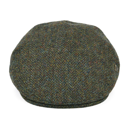 Failsworth Hats Harris Tweed Herringbone Stornoway Flat Cap - Olive Mix