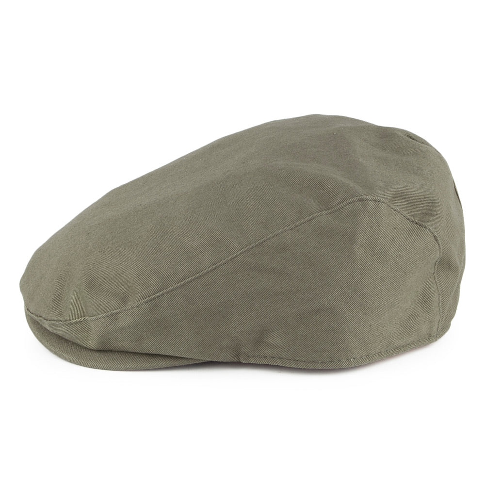 Barbour Hats Finnean Cotton Flat Cap - Olive